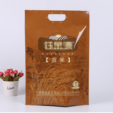 定做1KG小米食品包装袋 ５公斤贡米手提扣塑料袋 粗粮手提包装袋